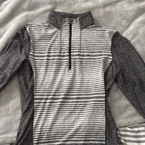Striped Quarter-Zip Pullover